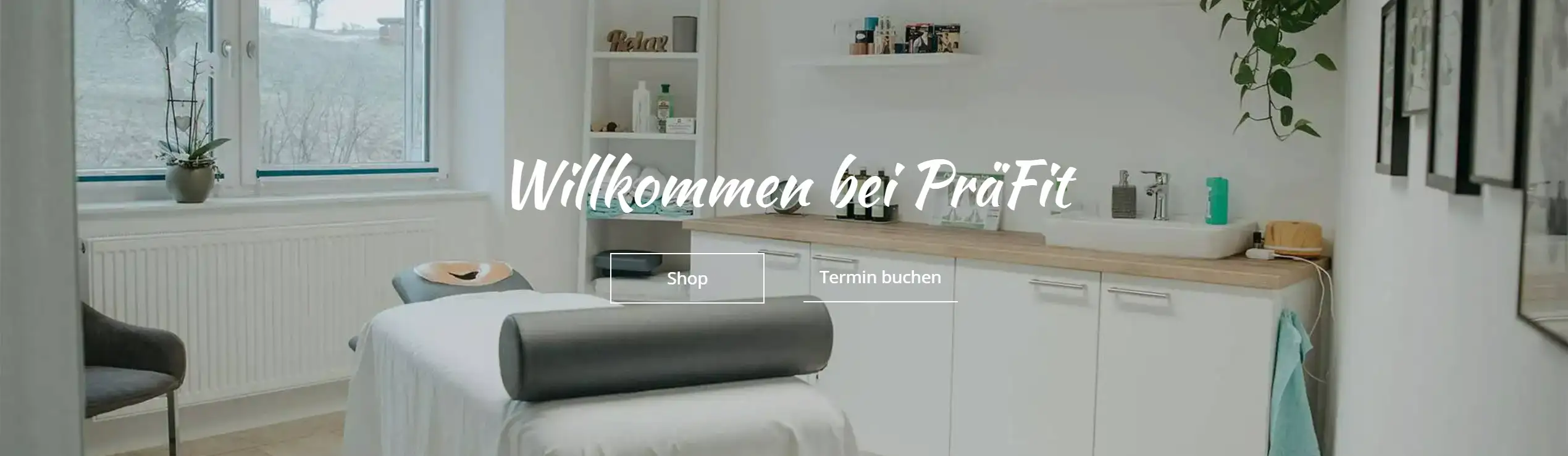 Screenshot des Headers der Website von PräFit